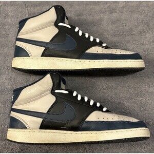 Nike Court Vision Mid Men’s Sneakers Grey/Navy Mens Size 9